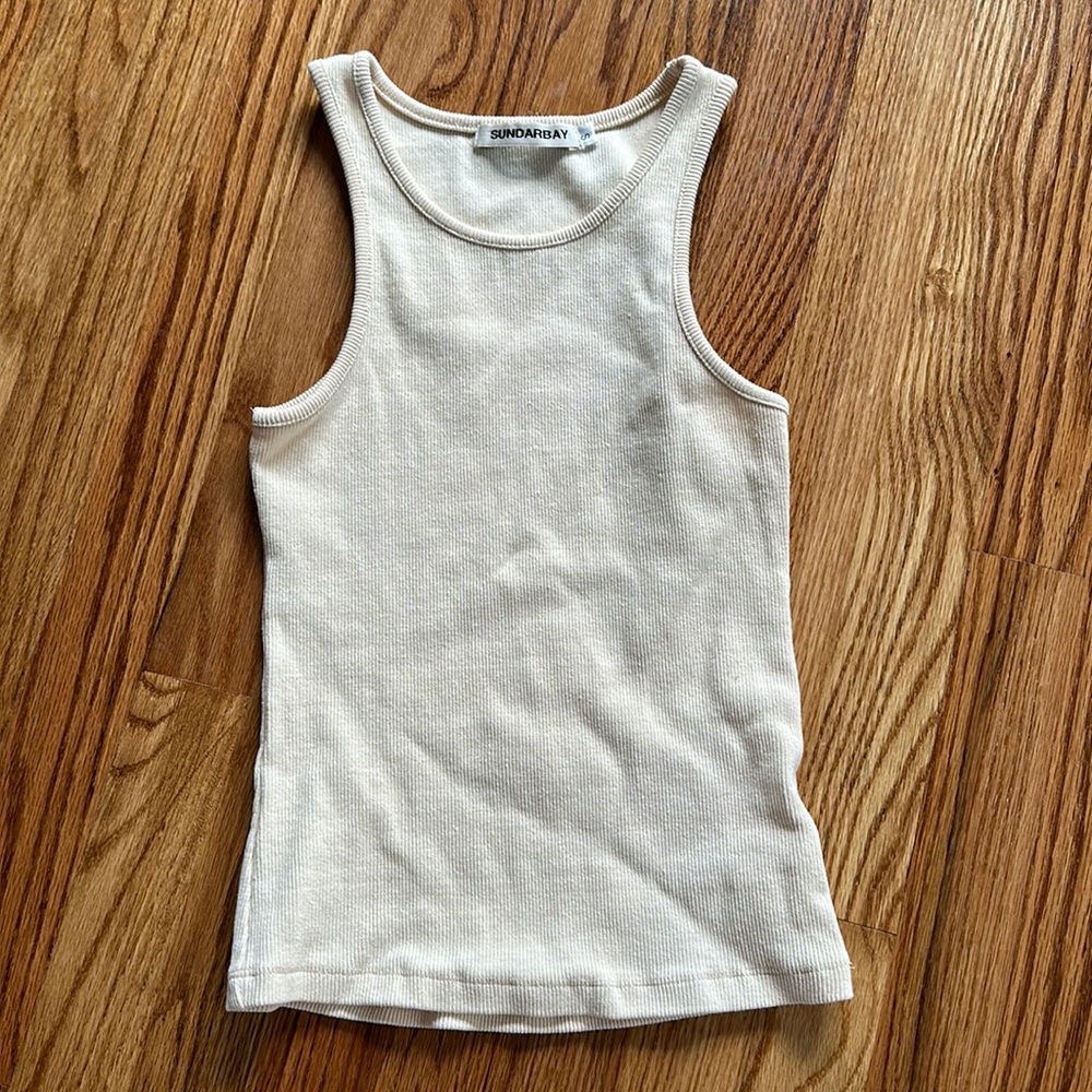 Cream SUNDARBAY Muscle Tank
